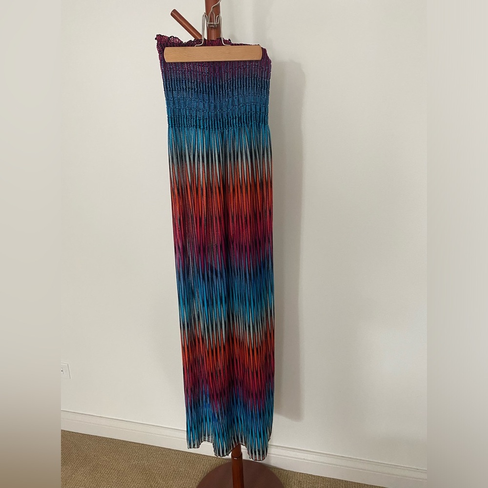 Vibrant Multi-Color Pleated Maxi Dress